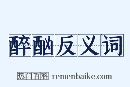 醉酗反义词是什么意思的图片